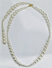 Adjustable Length Swarovski Pearl 18K Gold Plated Chain Necklace