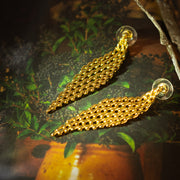 Net of Love Gold Woven Drop Earrings