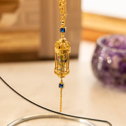 Enamel Bird in a Cage 18K Gold Plated Necklace