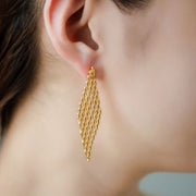 Net of Love Gold Woven Drop Earrings